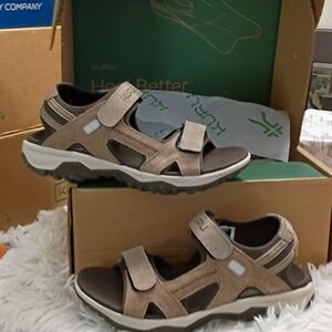 New KURU Tread Brown & Tan Adjustable Orthopedic Arch Support Hiking Sandals